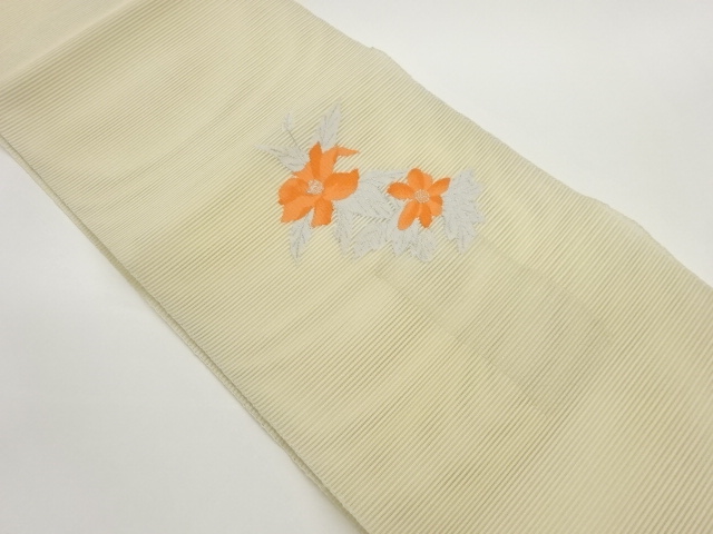 絽綴れ花瓶模様織出し名古屋帯